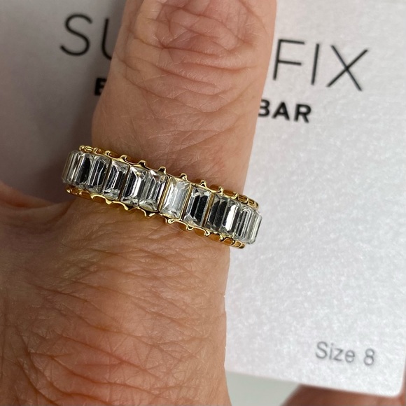 Sugarfix by Baublebar Diamond Gold Band ring New size 8 - Picture 2 of 6